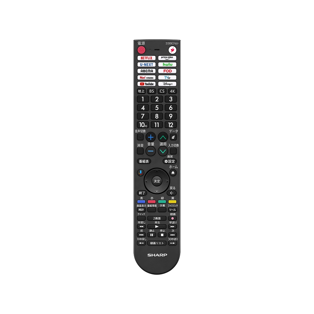 液晶テレビ:65V型4T-C65HS1:リモコン