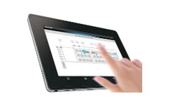 操作タブレット用ソフトのイメージ図