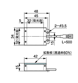 IV-LF3W/LF3B (外形寸法図)