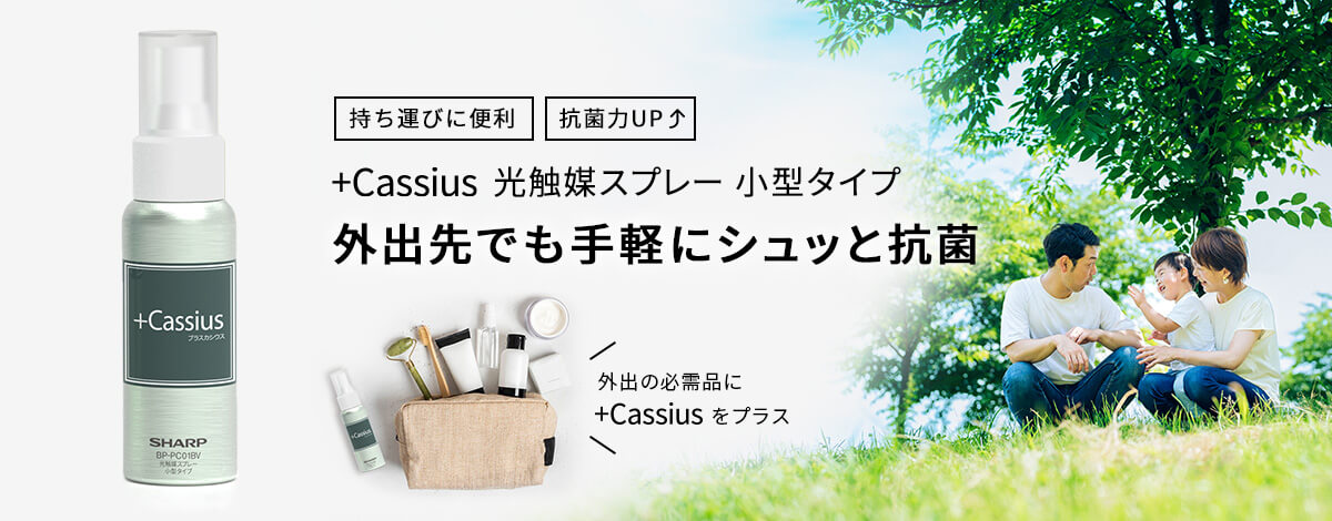 +Cassius 光触媒スプレー 小型タイプ 外出先でも手軽にシュッと抗菌