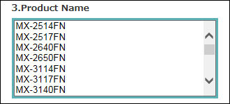 Select the product name that you look for.