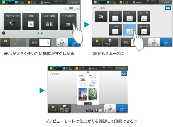 簡単で分かりやすい!直感的な操作をサポート