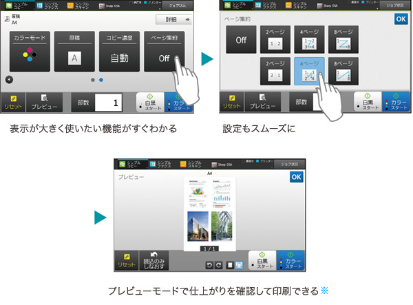 簡単で分かりやすい!直感的な操作をサポート