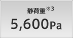 静荷重 5,600Pa