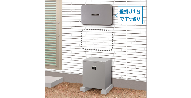 大容量でもすっきり設置