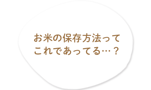 この時期はお米を密閉容器に入れて冷蔵庫に保存するといいですよ