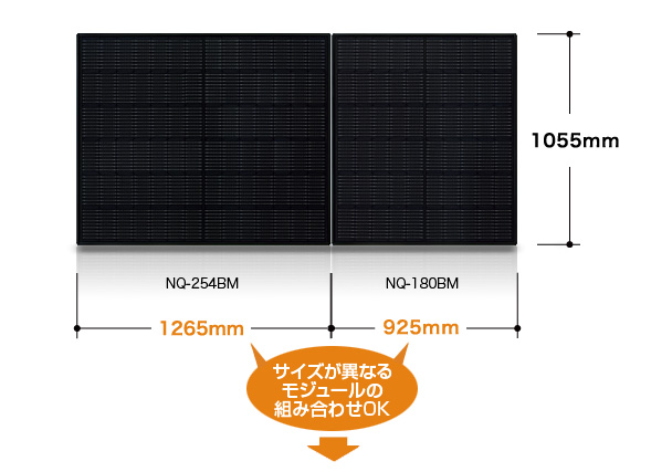 イメージ画像：切妻屋根の場合（対応機種：NQ-254BM／NQ180BM）