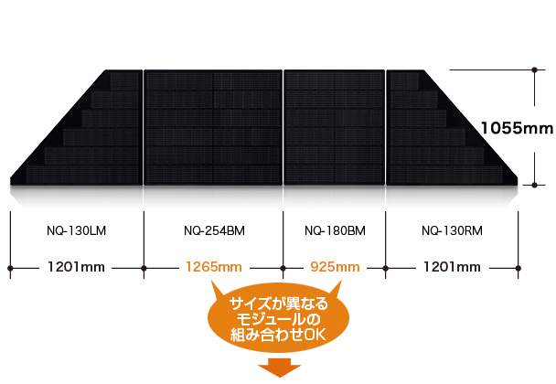 イメージ画像:寄棟屋根の場合(対応機種:NQ-254BM/180BM/130LM/130RM)