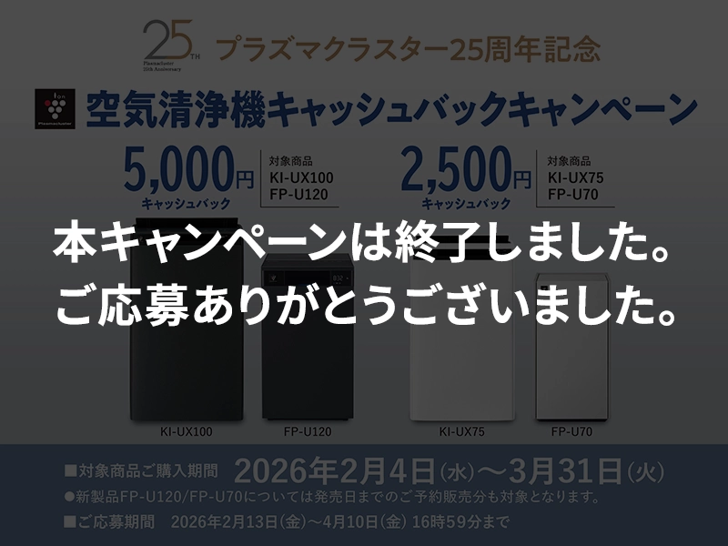 空気清浄機キャッシュバックキャンペーン