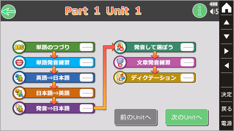音から学べる豊富なメニュー