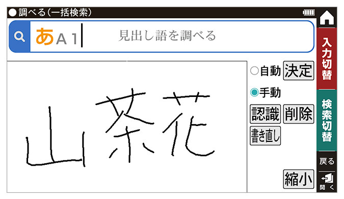 手書き入力イメージ