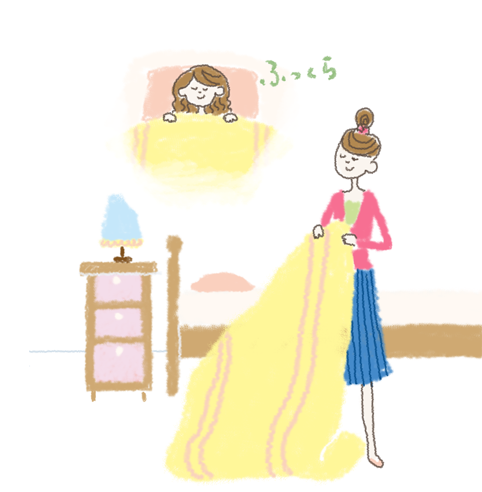 ふっくらおふとんイラスト