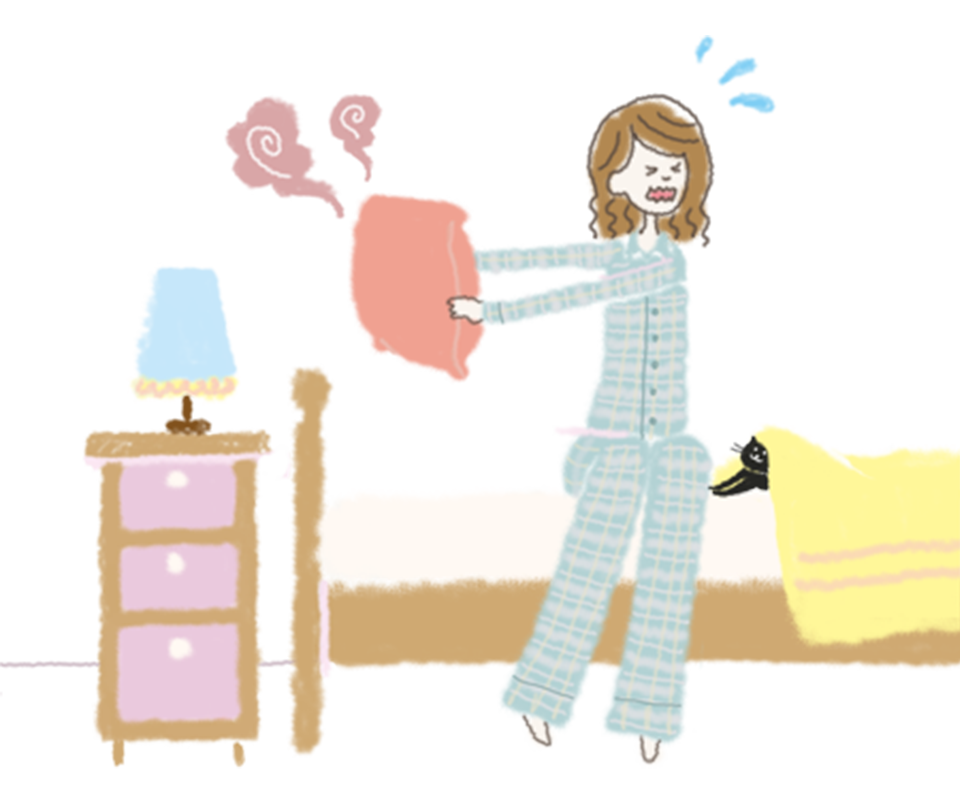 枕の消臭イラスト