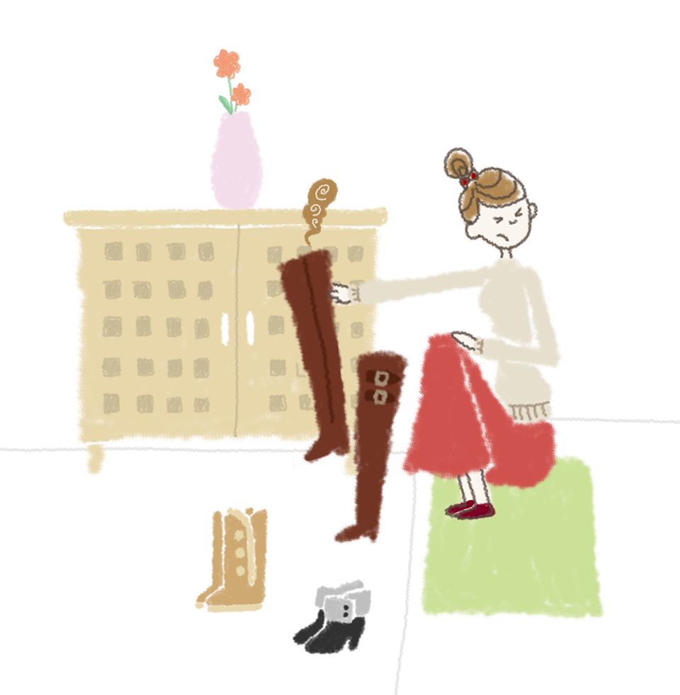 ブーツのニオイイラスト