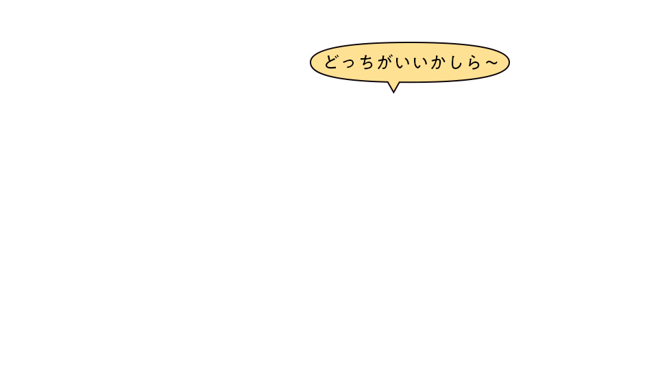 どっちがいいかしら~