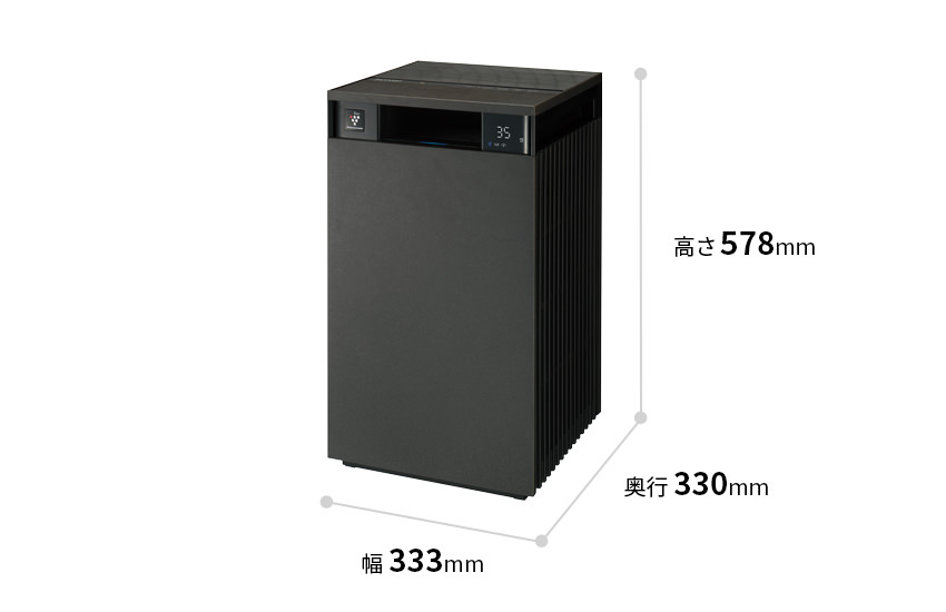 外形寸法図、幅333mm×奥行330mm×高さ578mm