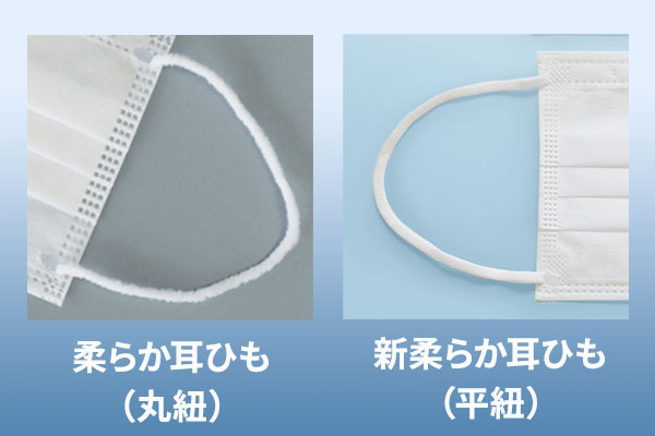 つけごごちの良い、柔らか耳ひも採用