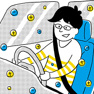集中力を維持しやすく、ストレスがたまりにくい落ち着ける運転環境づくりをサポート