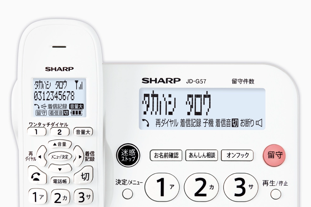 見やすい、ホワイト液晶
