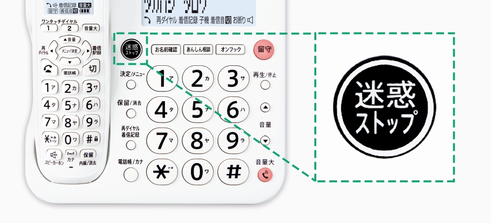 ワンタッチで撃退できる「迷惑ストップボタン」