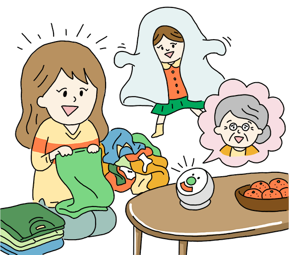 家事の手を止めずにおしゃべりが楽しめる
