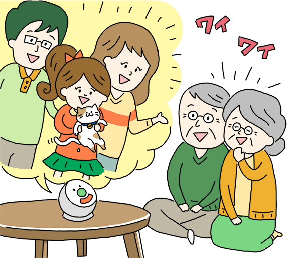 家族みんなで話せる