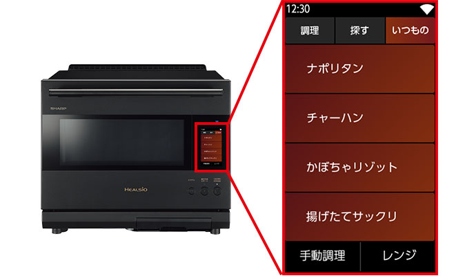 昼の操作パネル