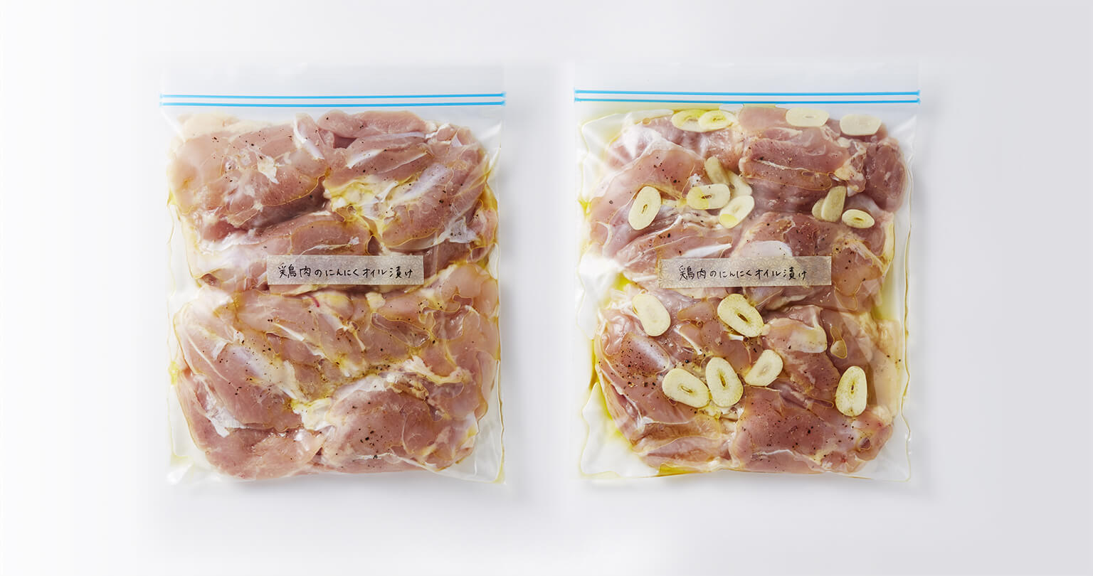 鶏肉のにんにくオイル漬け