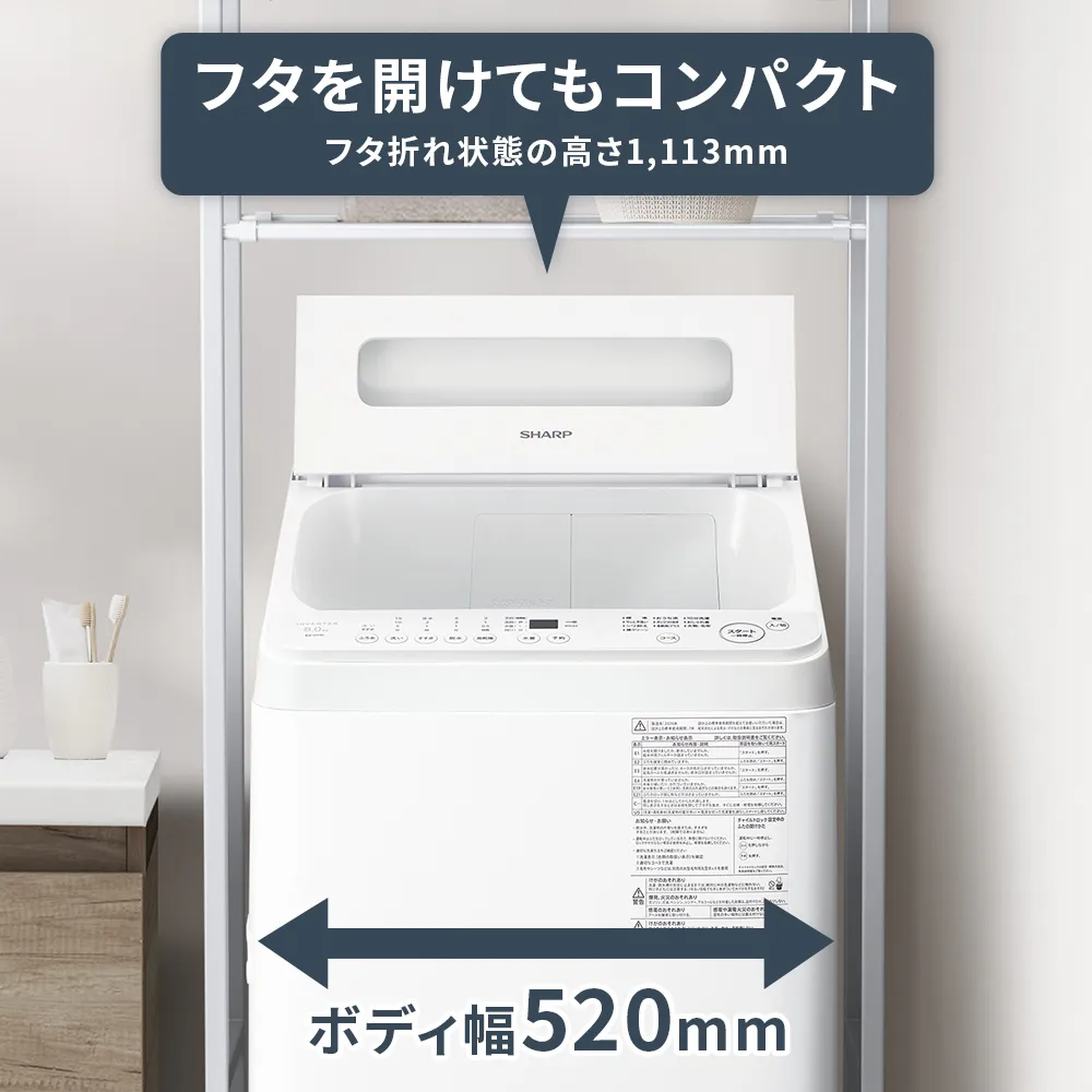 ドラム式洗濯乾燥機 ES-GV8L：-W（ホワイト系）