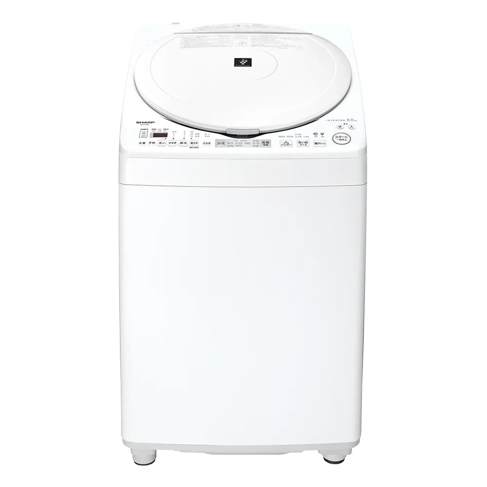 ドラム式洗濯乾燥機 ES-TX8L：-S（シルバー系・正面）