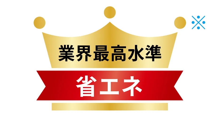 業界最高水準の省エネ性能