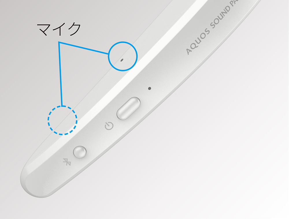 本体にある2つのマイク