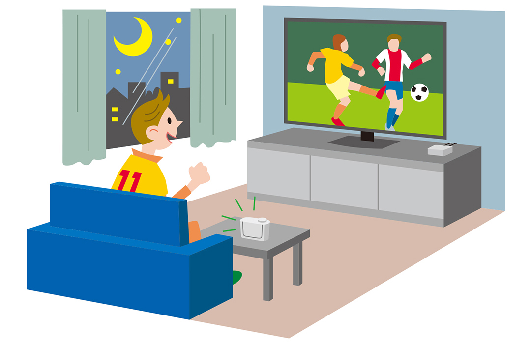 深夜でも家族に遠慮せずにテレビが楽しめる