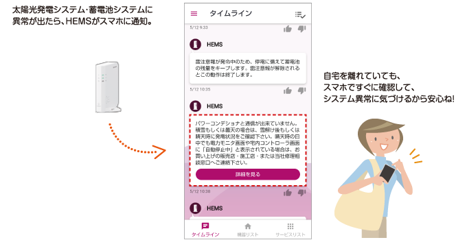イメージ画像:システム異常が出た時は…