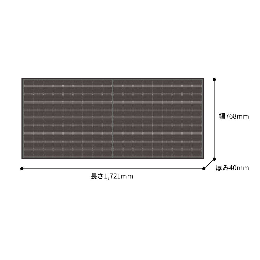 寸法図、長さ1,146mm×幅996mm×厚み38.5mm