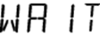 【本体表示部】WAIT
