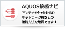 【接続ナビ】アンテナや外付けHDD、ネットワーク機器との接続方法を確認できます