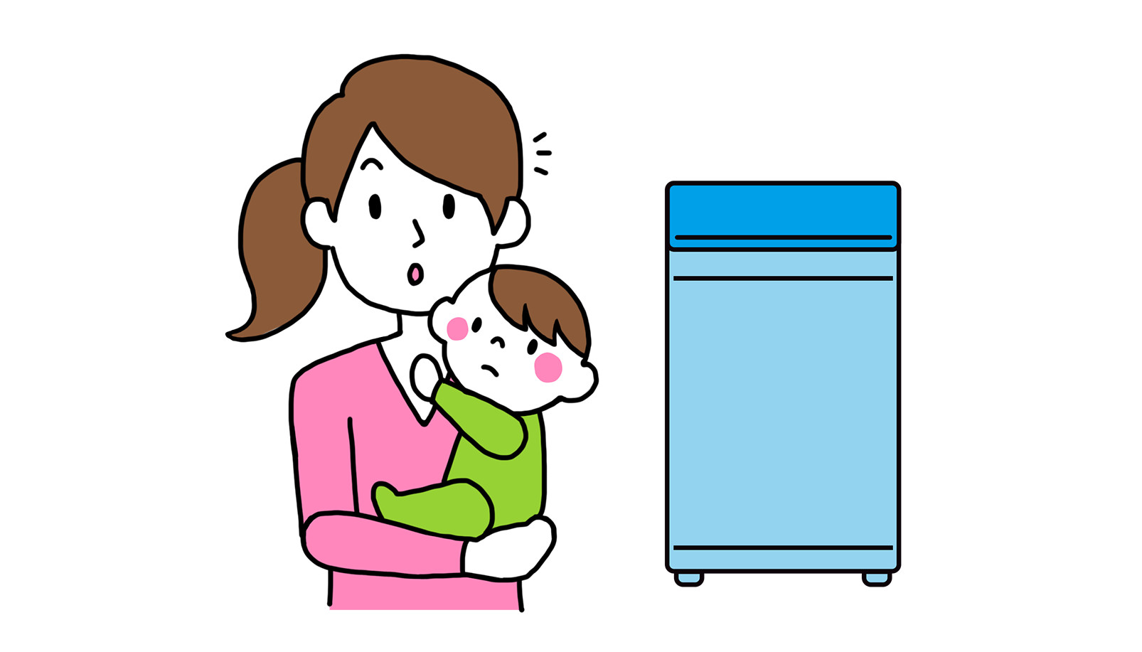 洗濯槽の汚れが気になるイメージイラスト