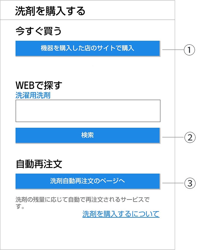 洗剤購入画面