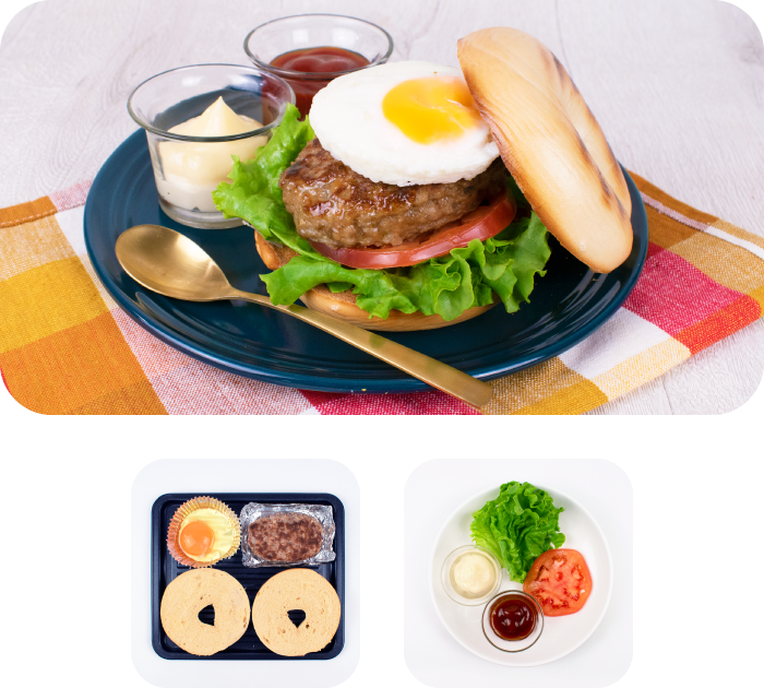 イメージ画像:ハンバーグベーグルサンド